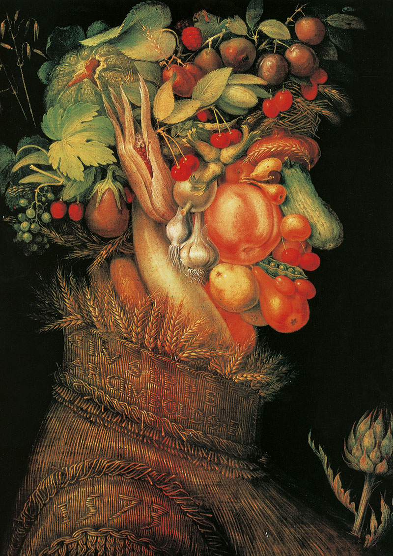 * GIUSEPPE ARCIMBOLDO SOMMER JAHRESZEITEN APFEL FAKS 1c