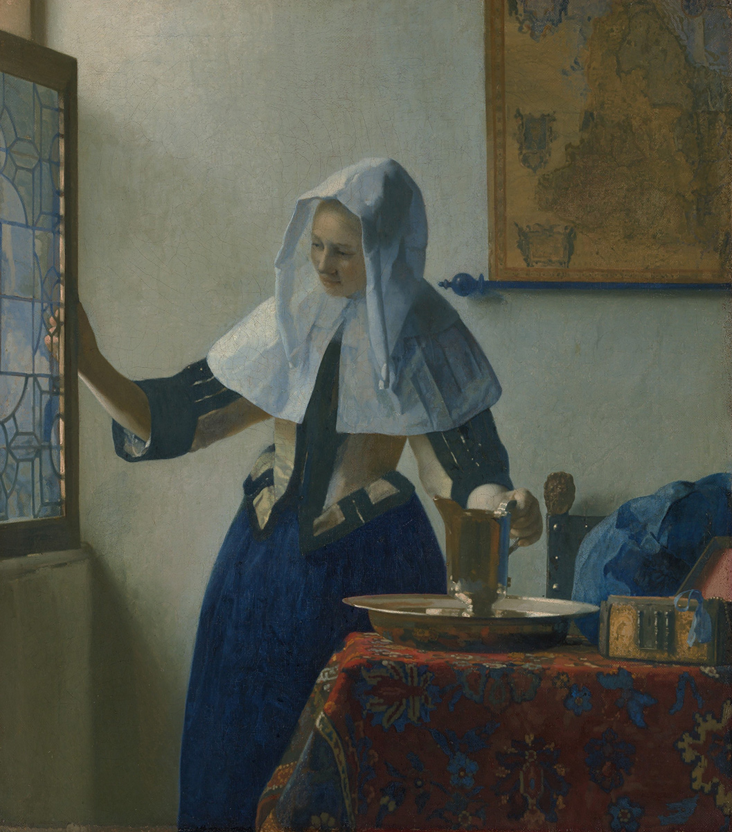 Young Woman with a Water Pitcher Jan Vermeer Wasserkrug Fenster Frau B