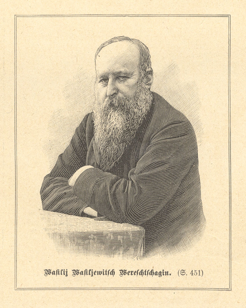 Wassili Wassiljewitsch Wereschtschagin russischer Kriegsmaler Holzstich