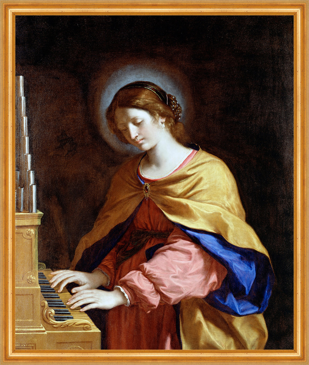 St. Cecilia Giovanni Francesco Barbieri Heilige Sankt Schein Frauen B A1 02108