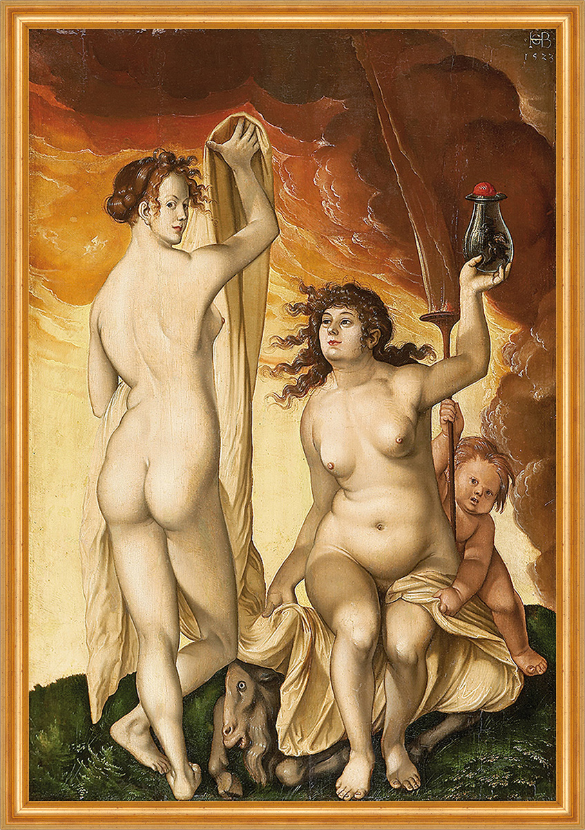 Two Witches Hans Baldung Hexen Frauen Aberglaube Esotherik Himmel B A1 02192