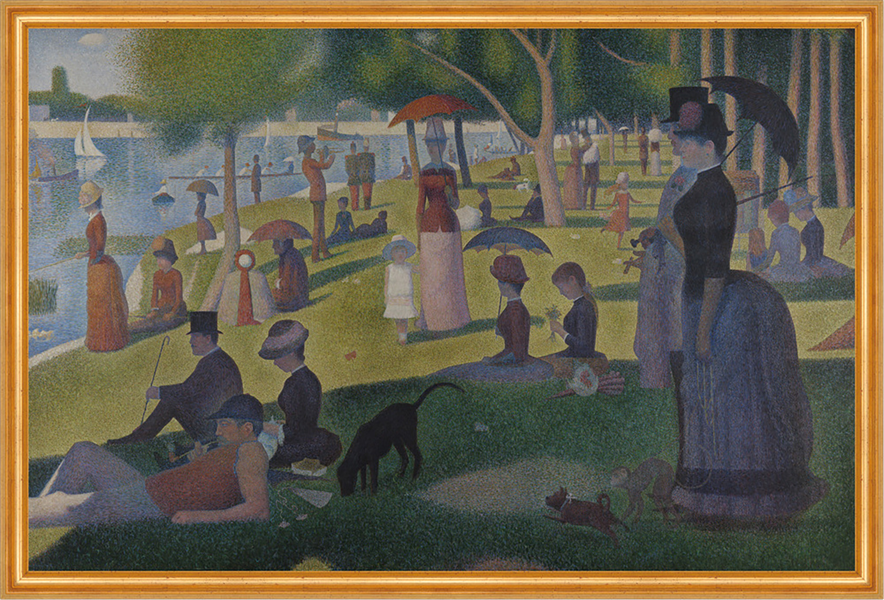 A Sunday on La Grande Jatte Georges Seurat Park Sonnenschirme See B A2 02058