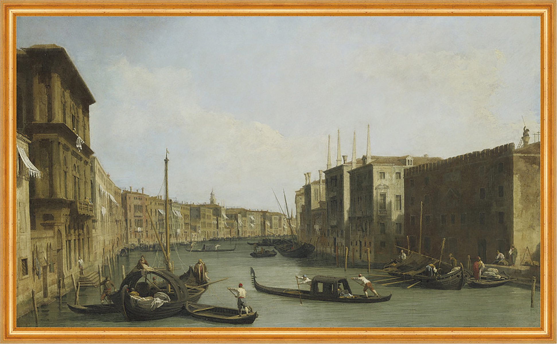 View of the Grand Canal Giovanni Antonio Canal Italien Venedig Gondel B A2 02080