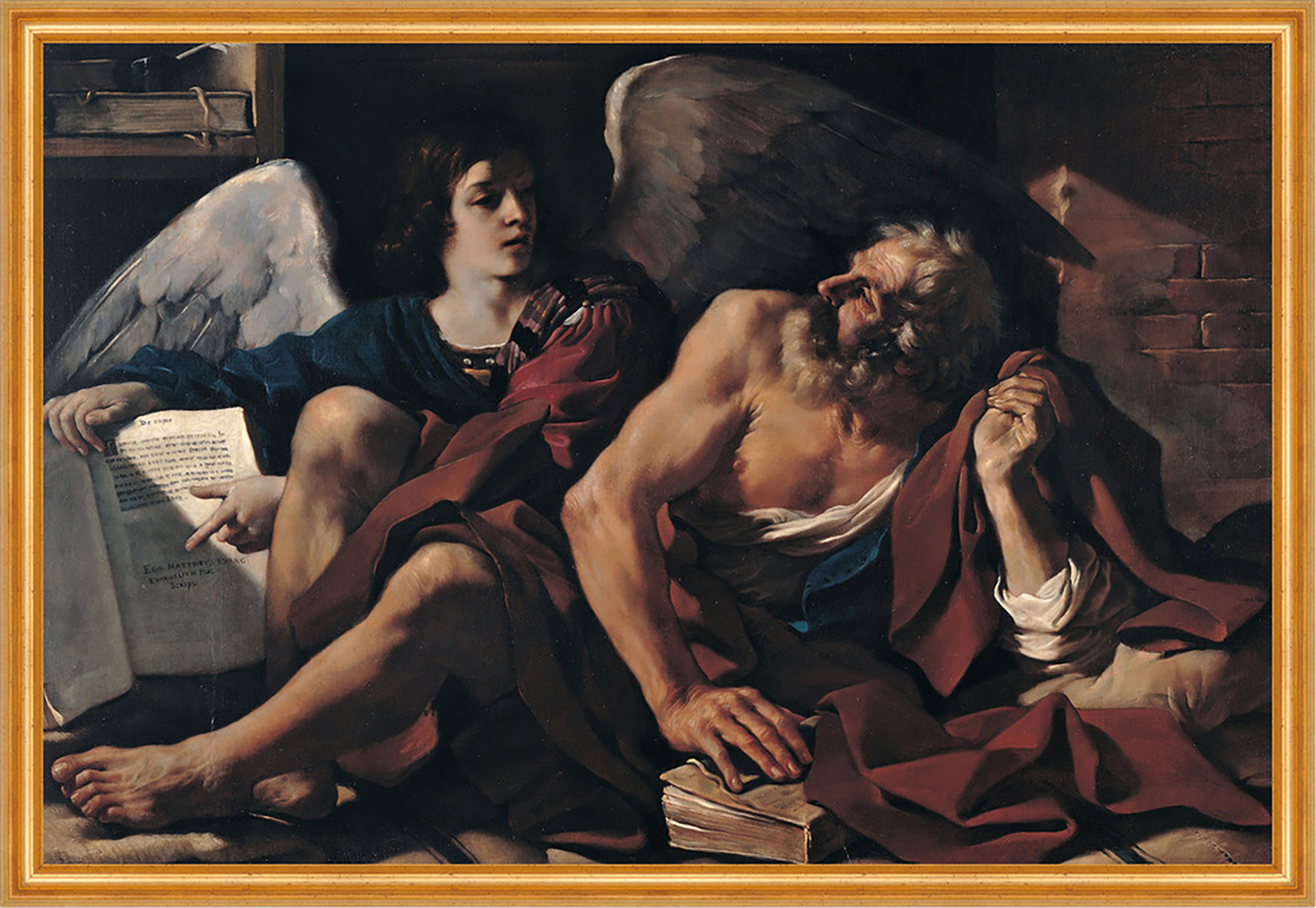 Saint Matthew and the Angel Giovanni Francesco Barbieri Sankt Engel B A2 02109