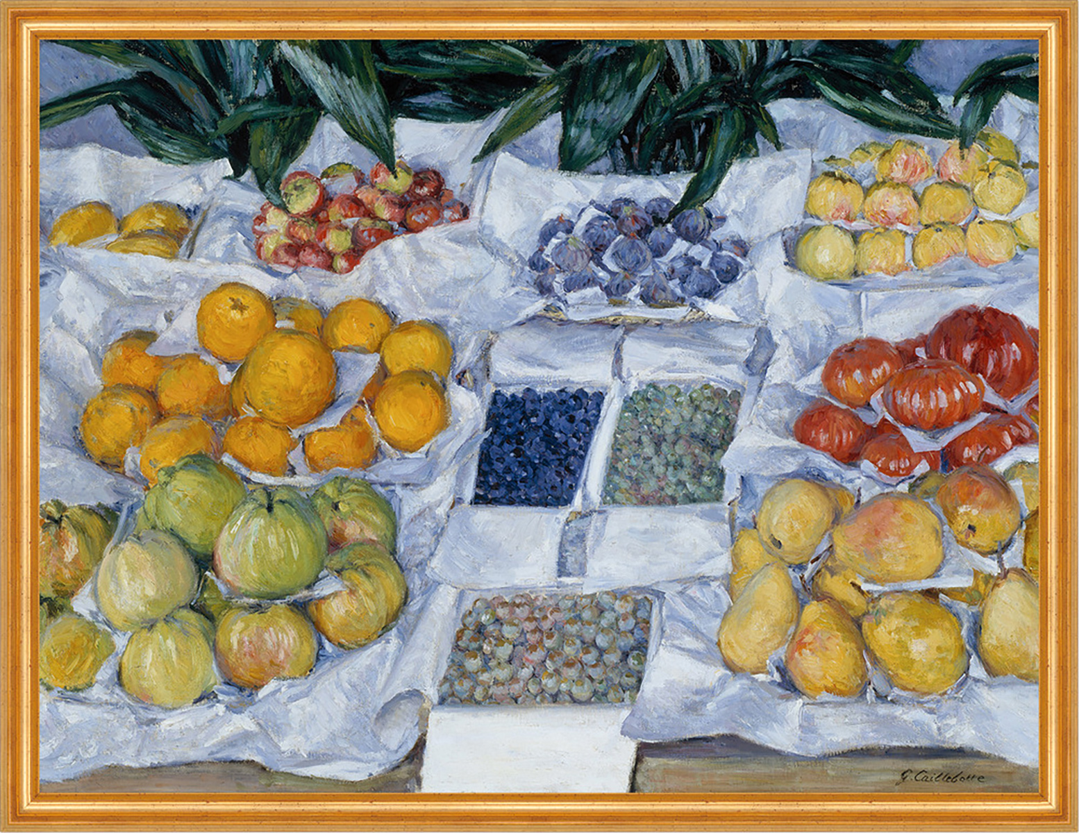 Fruit Displayed on a Stand Gustave Caillebotte Markt Obst Früchte B A2 02164