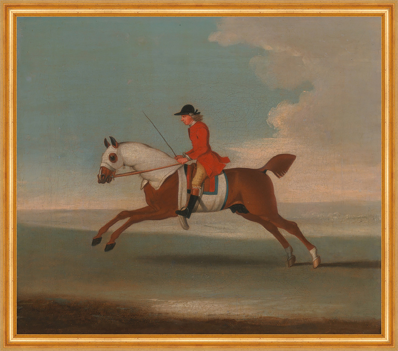 One of Four Portraits of Horses a Chestnut Racehorse Seymour Pferd B