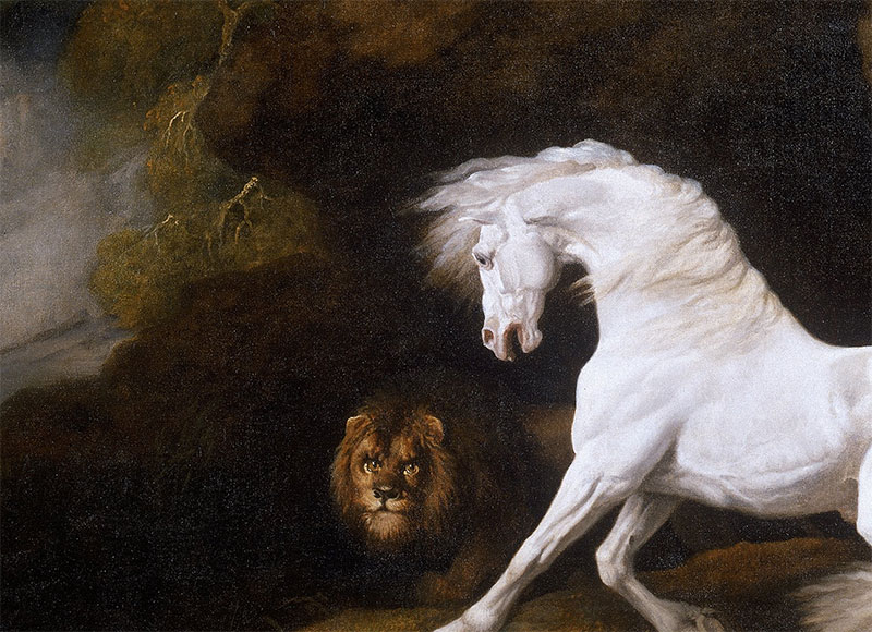 Horse Frightened By A Lion George Stubbs Horses Lions Shy Mould B A3 