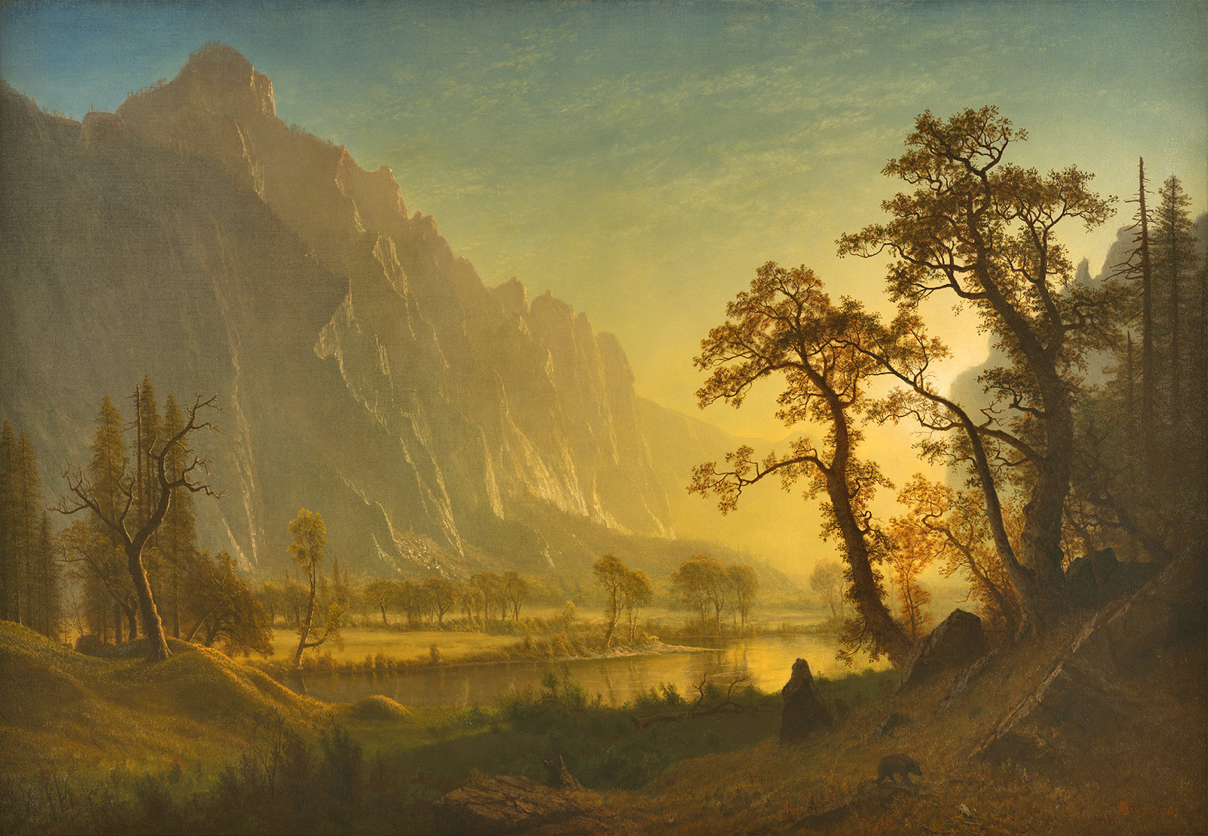 Sunrise, Yosemite Valley Albert Bierstadt USA Amerika Sonnenaufgang B