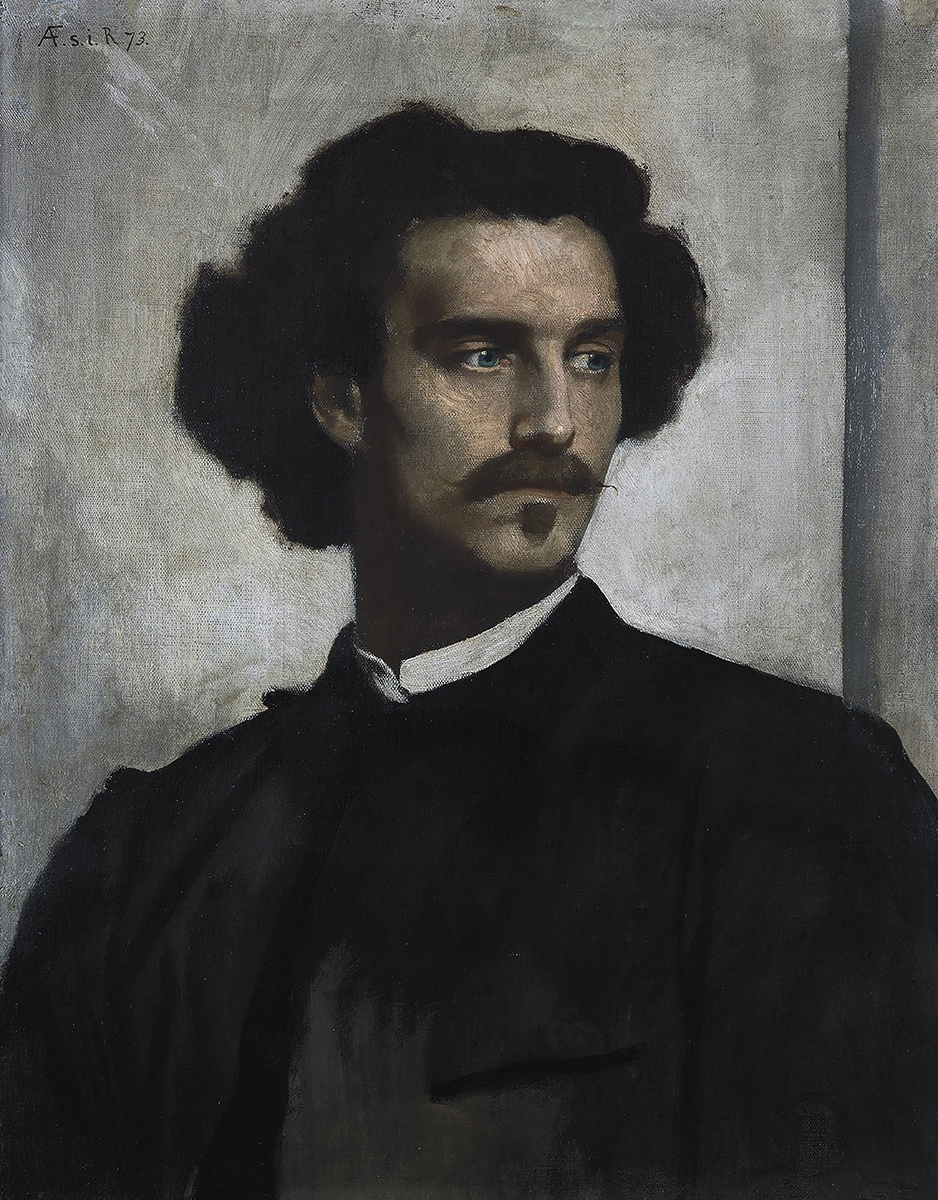 Self-Portrait Anselm Feuerbach Deutscher Maler Speyer Venedig Kragen B A3 00548