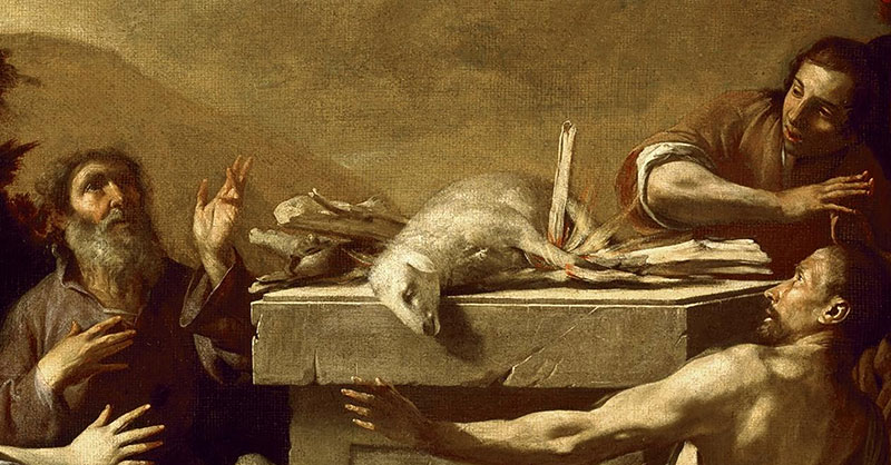 The Sacrifice of Noah Antonio de Bellis Bibel Opfer Religion Lamm B A3