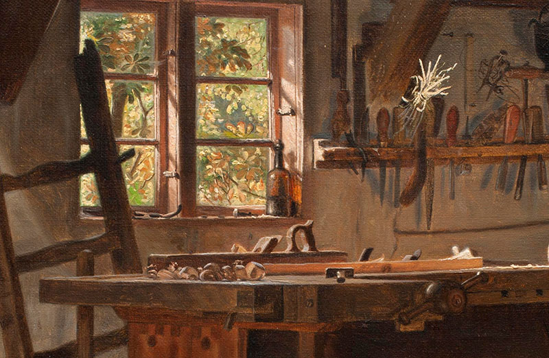 A carpenters workshop Christen Dalsgaard Schreiner Werkstatt Holz B A3 01146