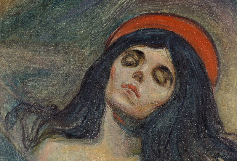 Madonna Edvard Munch Heilige Schein Nackt Frauen schwarze Haare B A3 ...