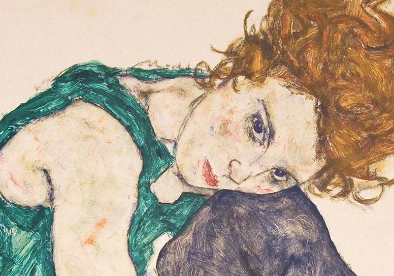 SEDILE fine Donna con GINOCCHIERA GINOCCHIO Adele Harms Egon Schiele B a1 01633