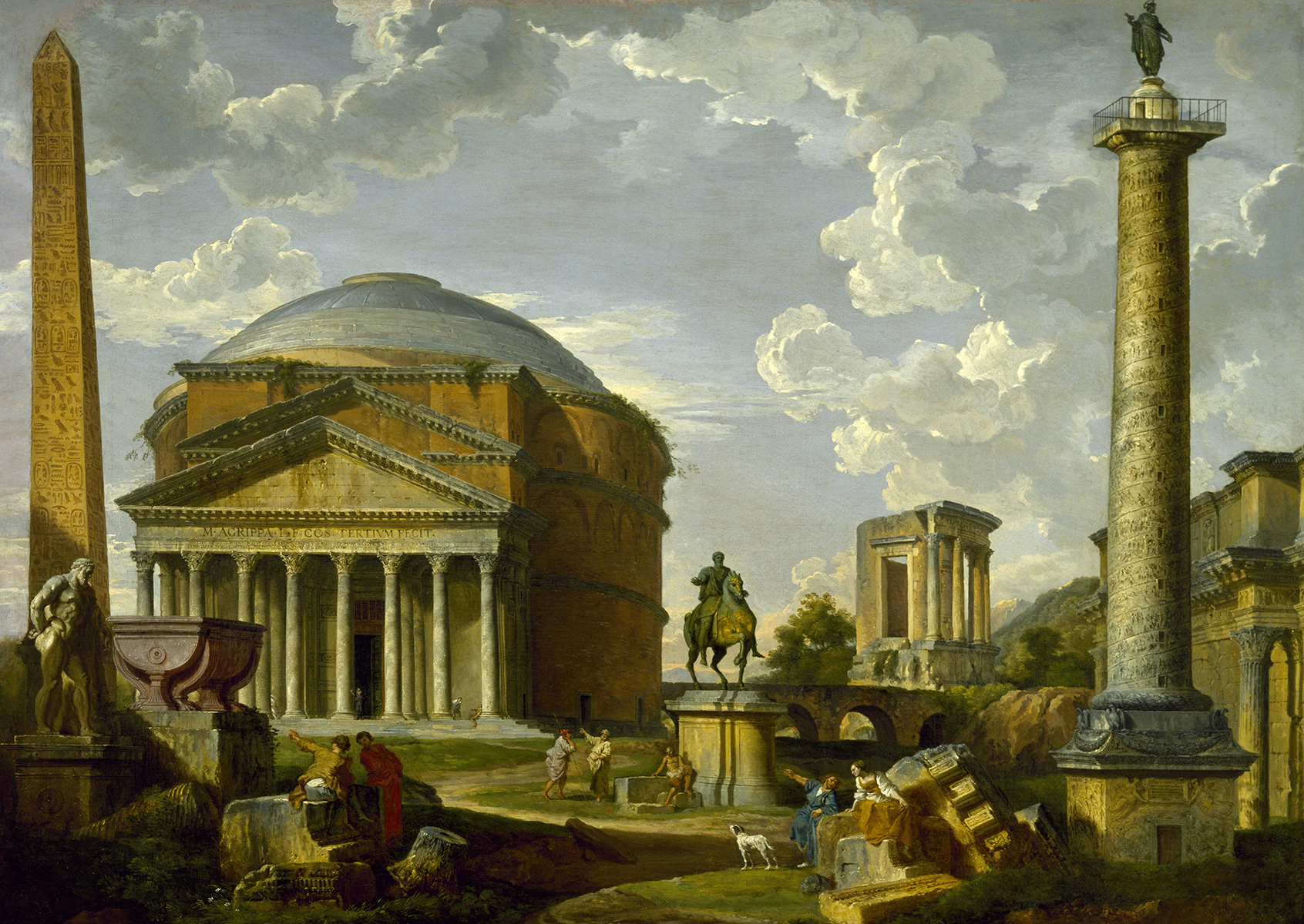 The Pantheon and other Monuments of Ancient Rome Pannini Italien B A3 02114