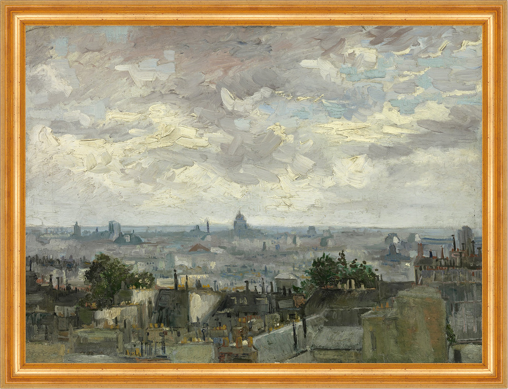 Vista de París Vincent van Gogh Francia casas cielo ciudad B A3 03383  enmarcado