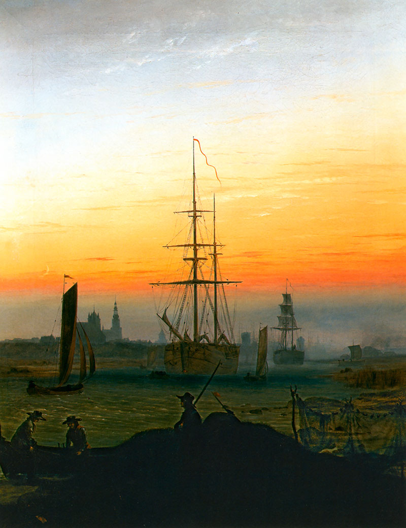 Der Greifswalder Hafen von Caspar David Friedrich Wandbilder von PGM Art worlD Der Greifswalder Hafen von Caspar David Friedrich Wandbilder von PGM Art worlD