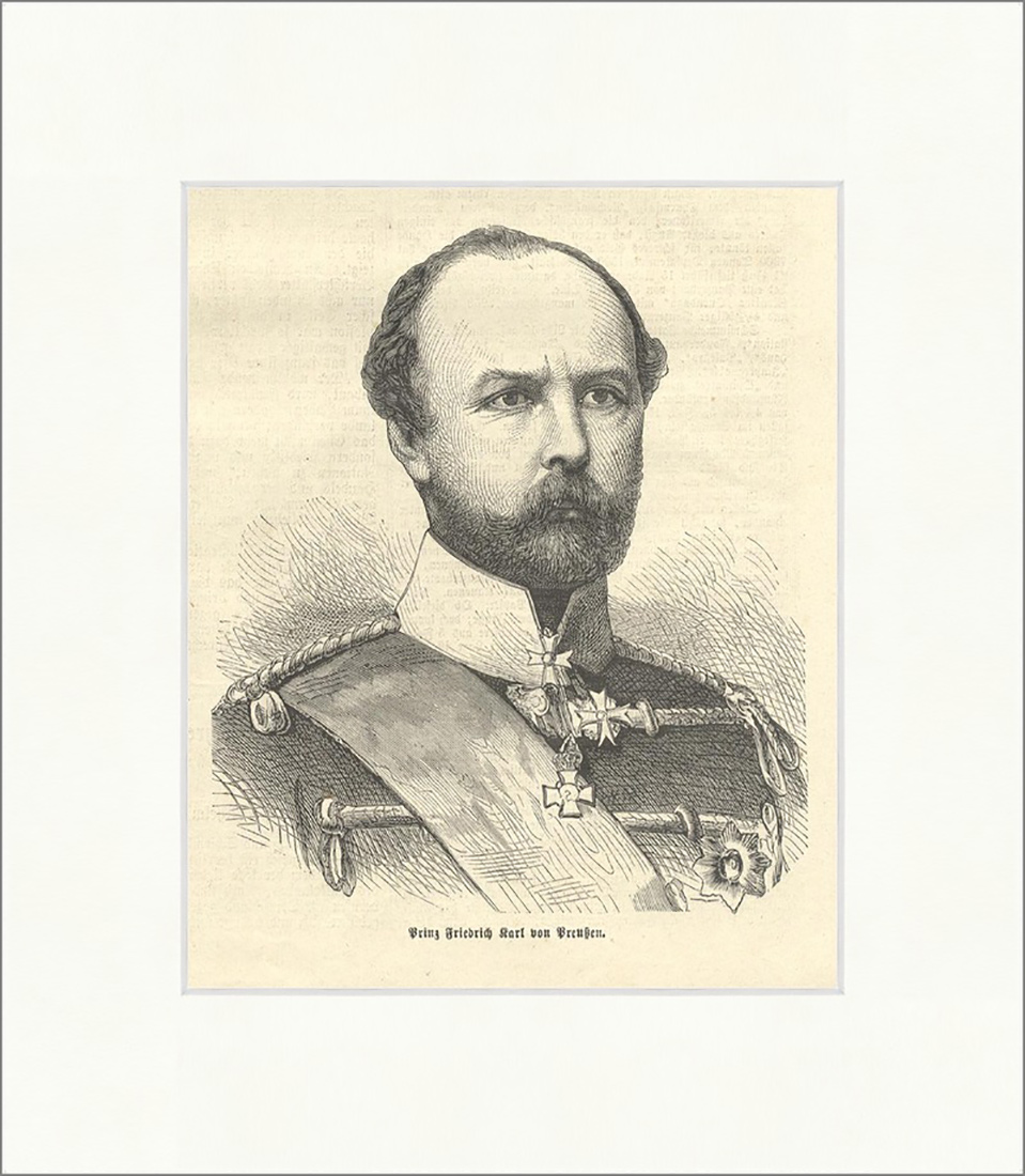 Prinz Friedrich Karl von Preußen Holzstich Deutsches Reich Berlin E