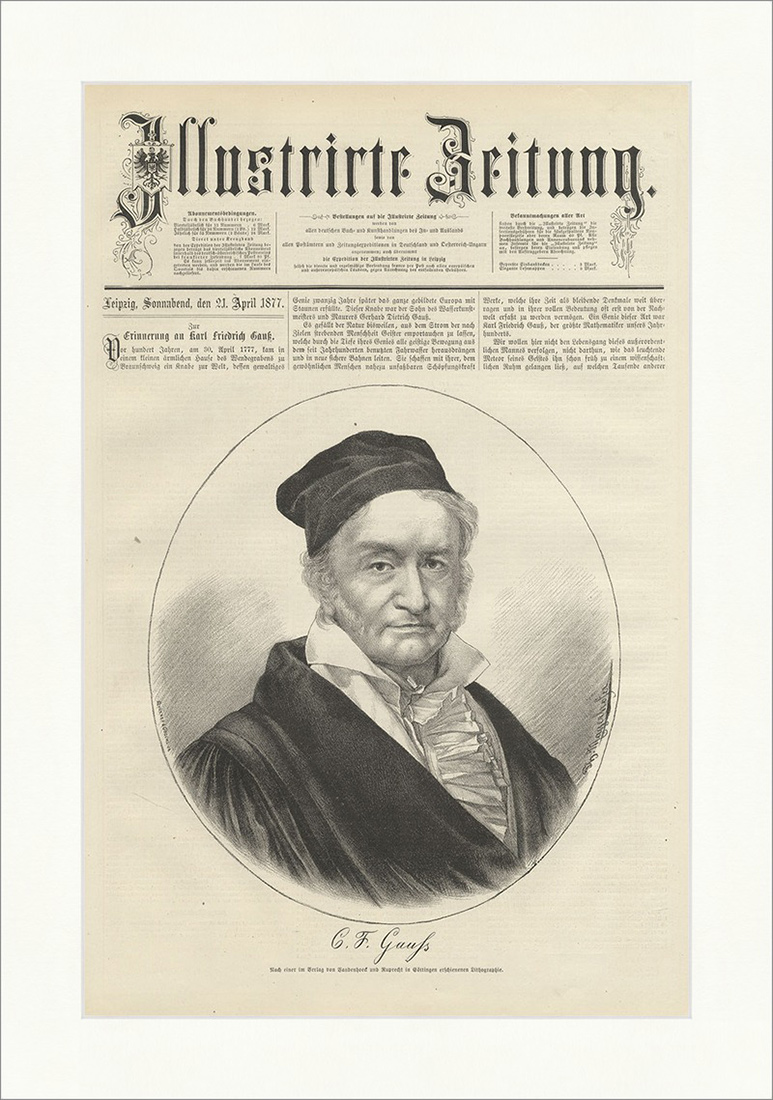 Karl Friedrich Gauß Deutscher Mathematiker Astronom Genie Holzstich E