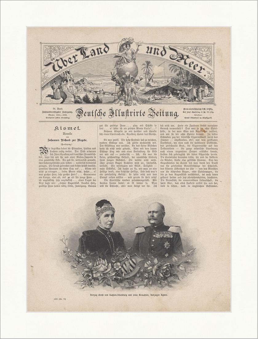 Herzog Ernst von Sachsen-Altenburg und seine Gemahlin Adel Holzstich E 18538