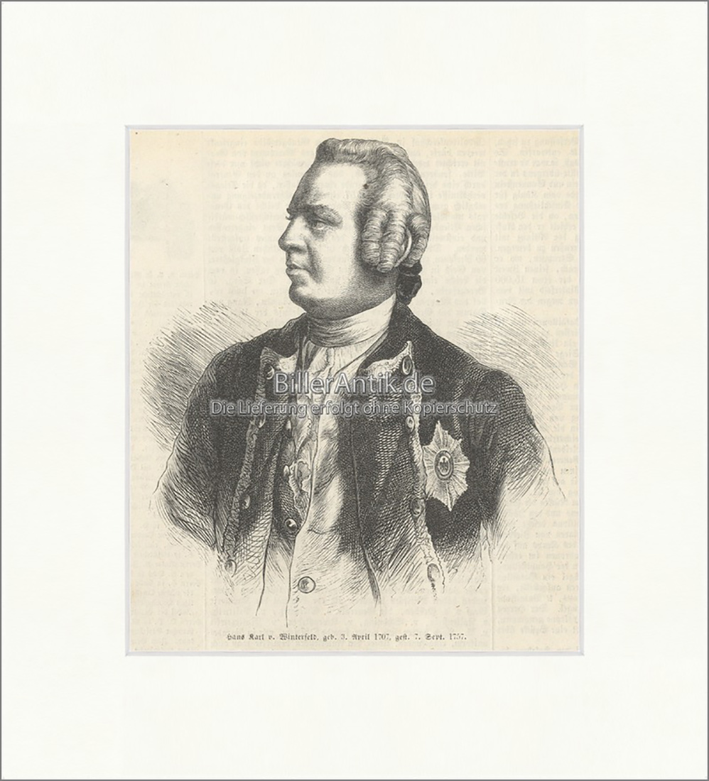 Hans Karl von Winterfeldt Generalleutnant Friedrich der Grosse