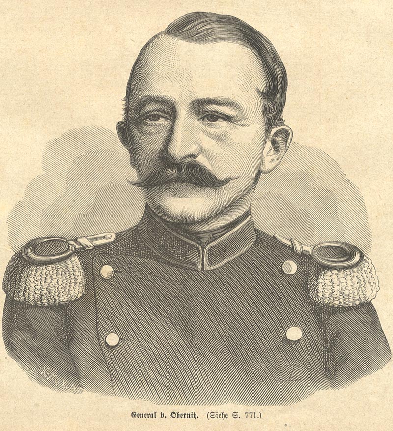 General v. Obernitz Deutsches Reich Uniform Knöpfe Bart Militär