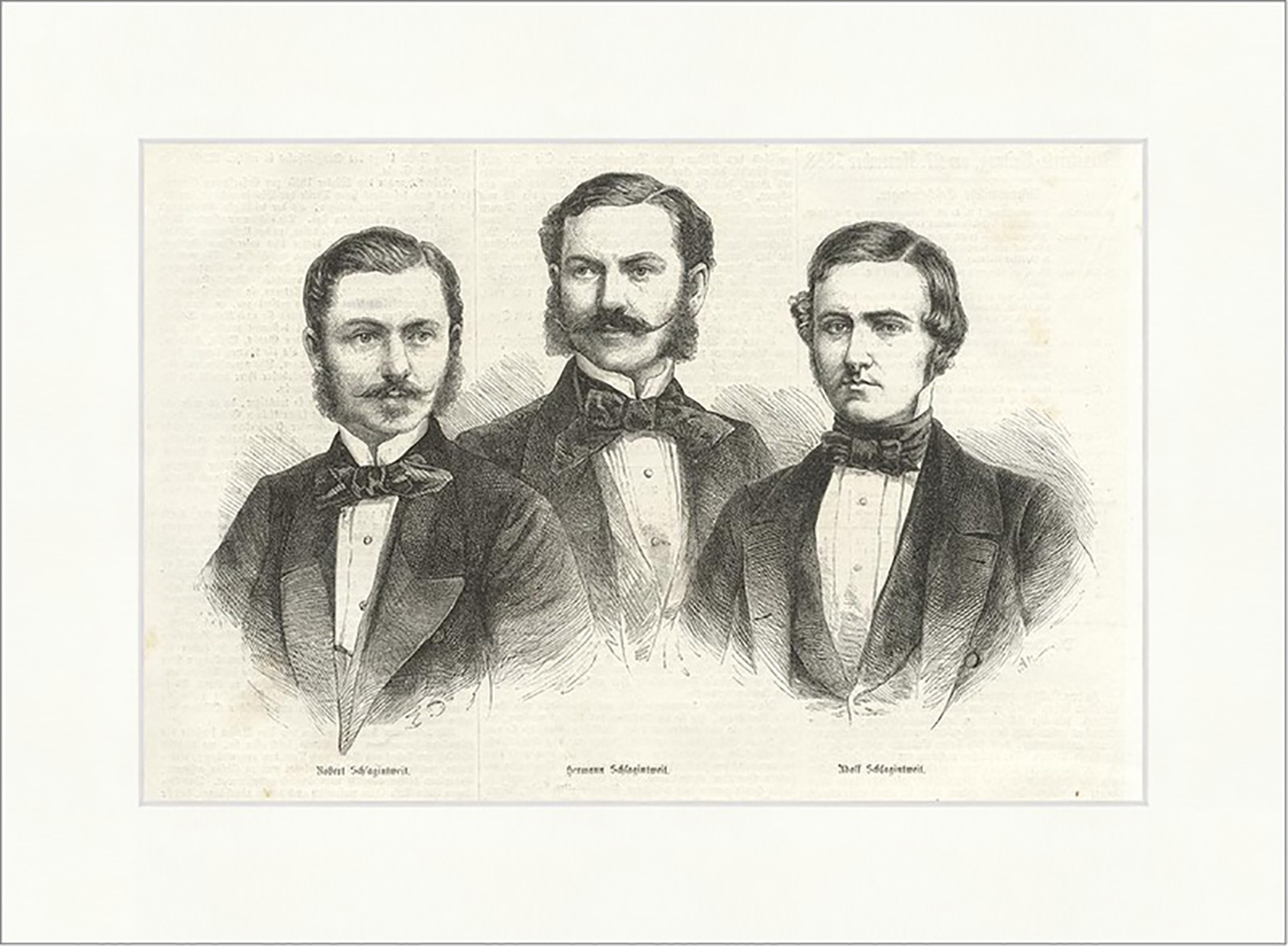Robert Schlagintweit Gebrüder Wissenschaftler Hermann Adolf Holzstich E 5123