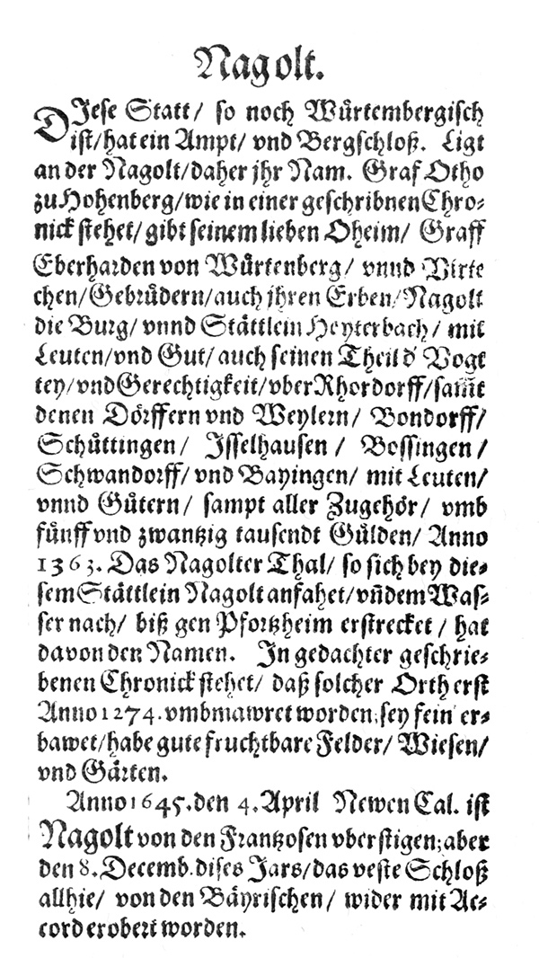 Nagolt Nagold Schwaben Schwarzwald Schloßberg Hohennagold Merian 0856 Gerahmt