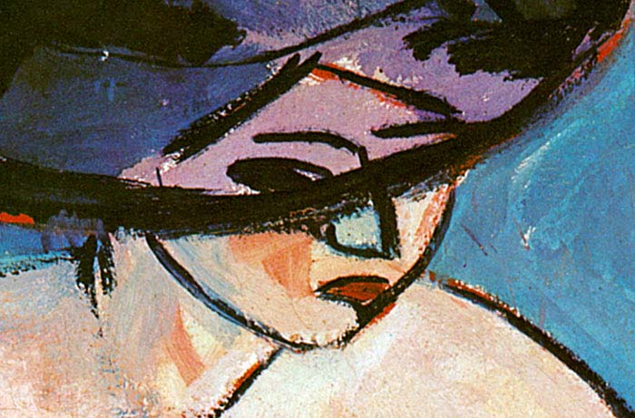 Weiblicher Halbakt mit Hut Ernst Ludwig Kirchner sinnlich Grazie LW H A2 0067 