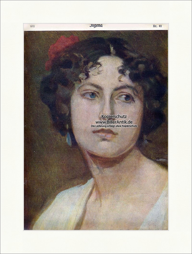 Titelseite der Nummer 41 von 1911 Simon Glücklich Portrait Frau Jugend 3820