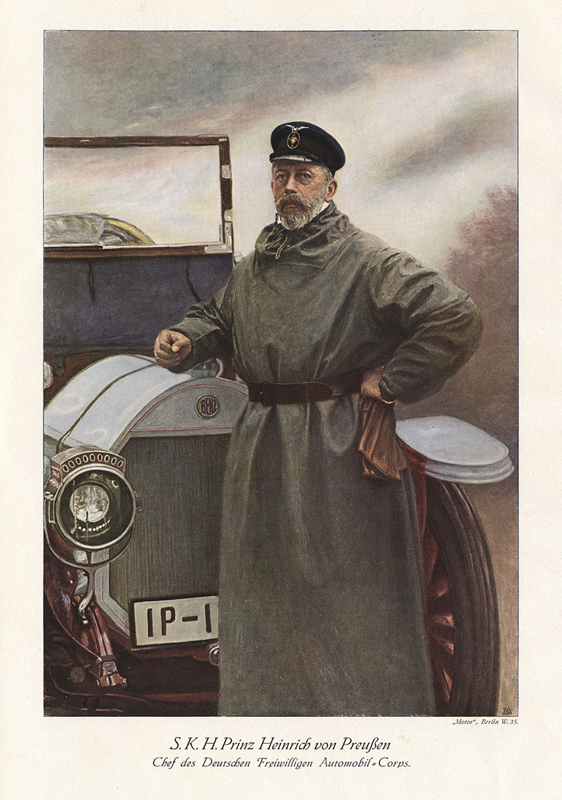 Prinz Heinrich von Preußen Benz Automobil Plakat Braunbeck Motor A3 465 S.K.H 
