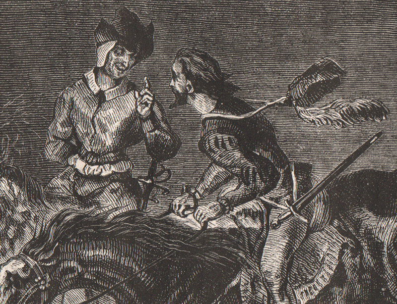 Faust And Mephistopheles Wood Engraving Of Delacroix Mephisto Devil