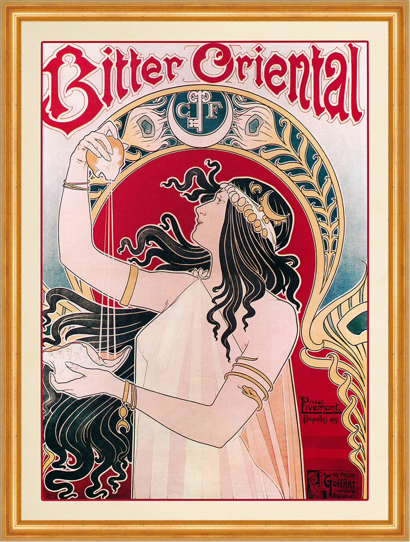 Bitter Original Pivemont Bruxelles Jugendstil Werbung Kunst Plakate 393 Ebay