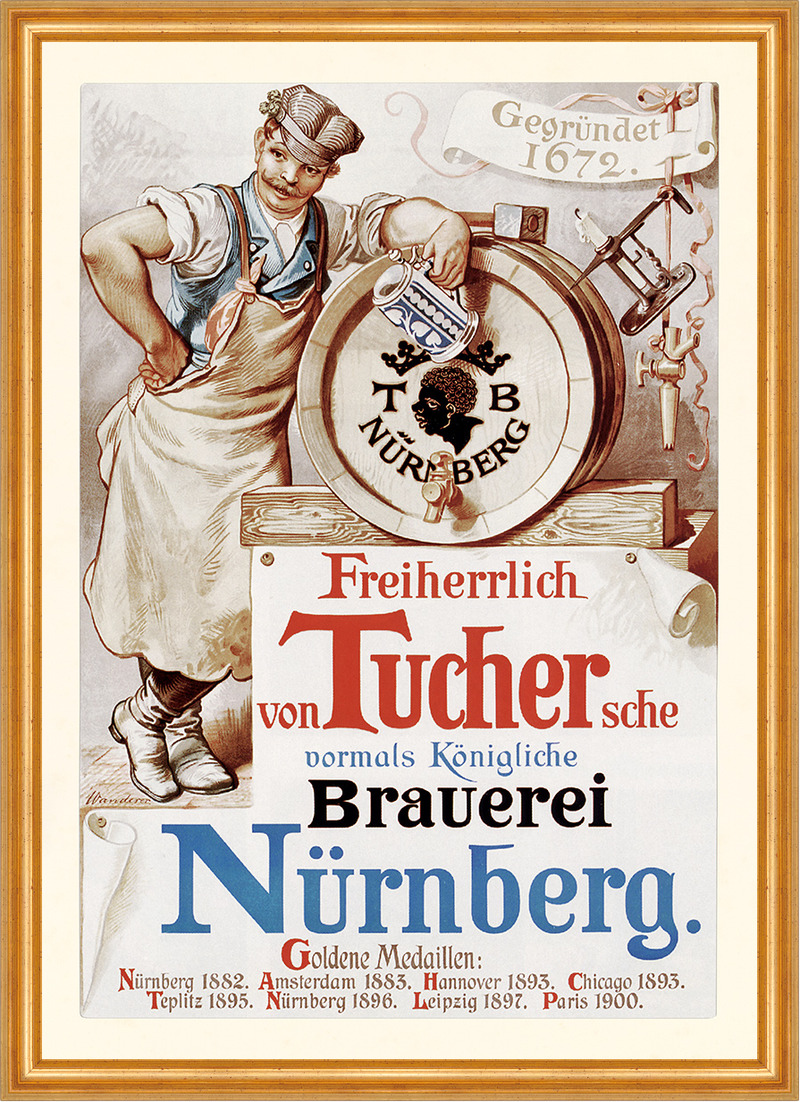 Freiherrlich von Tuchersche Königliche Brauerei Nürnberg Plakate A2 426 Gerahmt