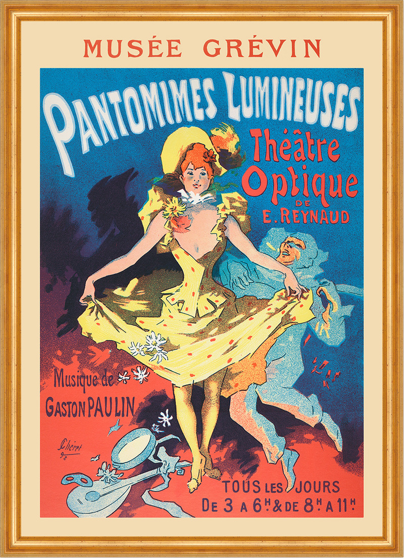 Pantomimes Lumineusses Theater Jugendstil Reynaud Paulin Plakate A2 439 Gerahmt