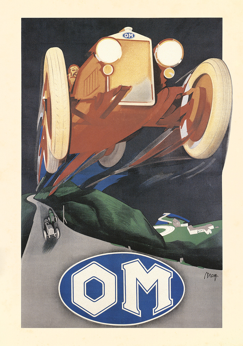 OM Officine Meccaniche Brescia Automobilhersteller Tourenwagen Plakate A3 410