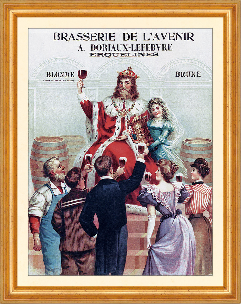 Brasserie de L Avenir Belgien Brauerei König Fassbier Plakate A3 429 Gerahmt