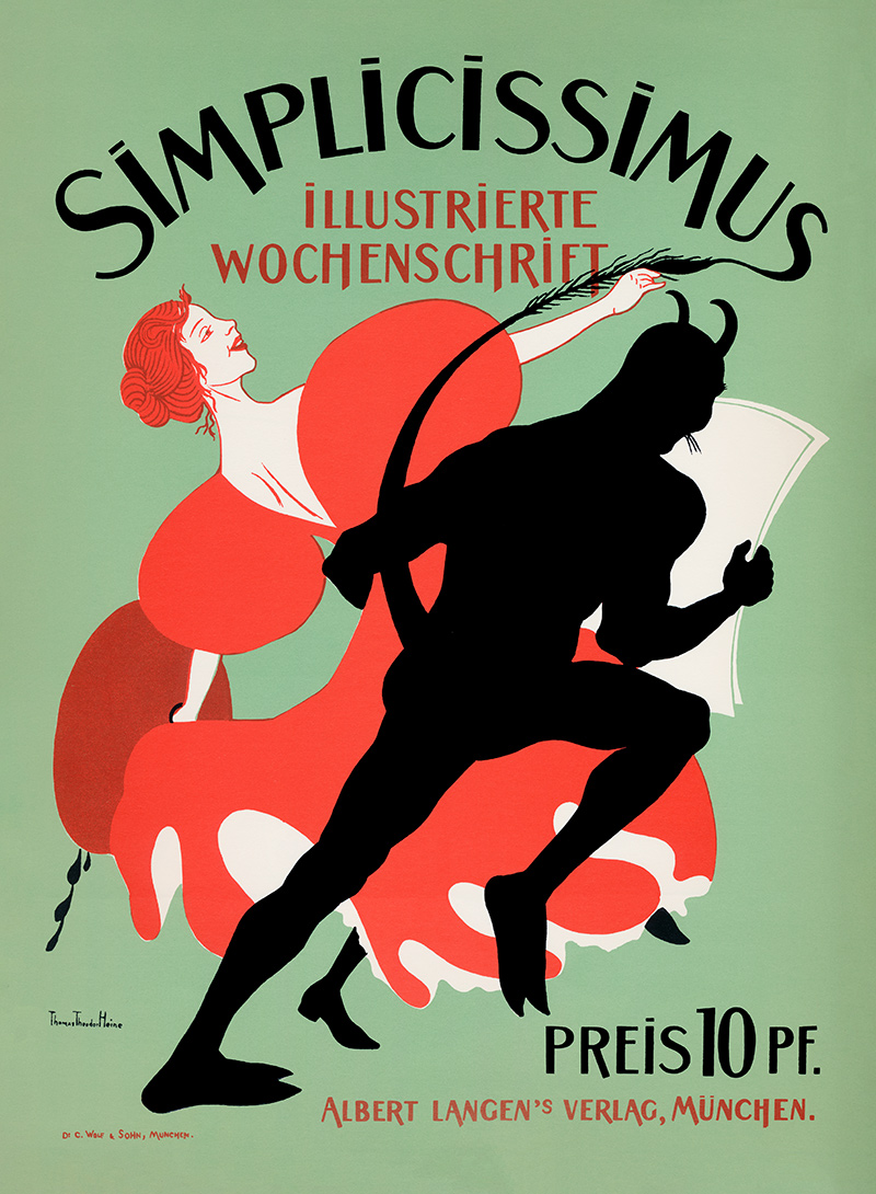 Simplicissimus Illustrierte Wochenschrift Thomas Theodor Heine Plakate A3 434