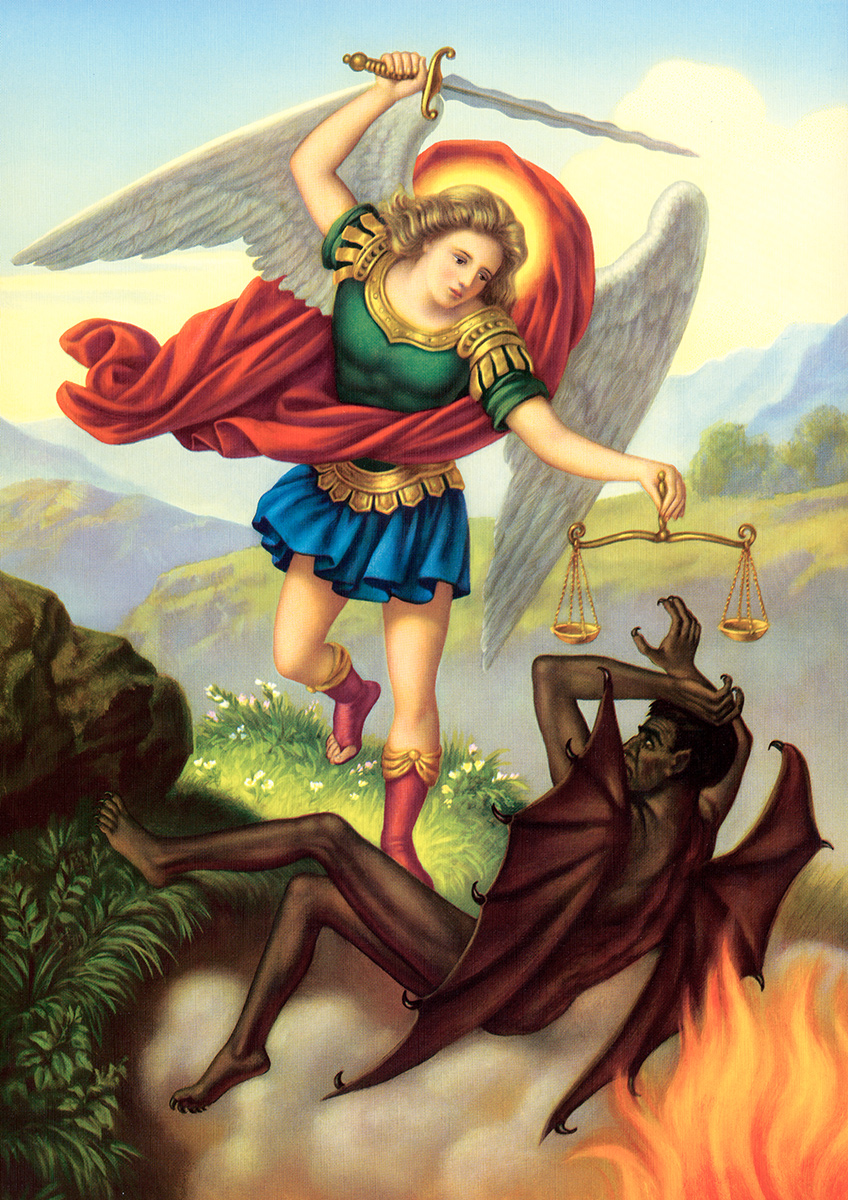 Heiliger Michael Schutzpatron der Deutschen Lucifer St. Bütten Sankt A3