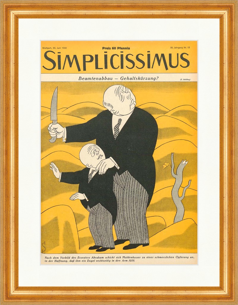 Titelseite der Nummer 22 von 1930 Erich Schilling Justitia Simplicissimus 1814