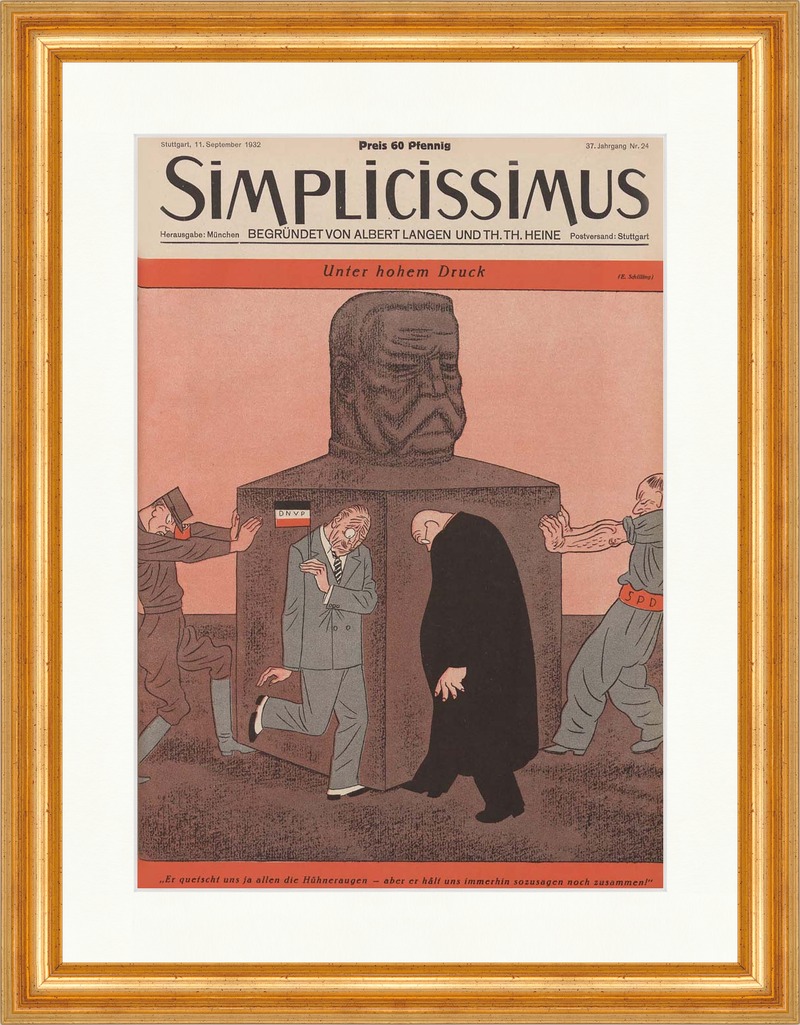 Titelseite der Nummer 22 von 1930 Erich Schilling Justitia Simplicissimus 1814