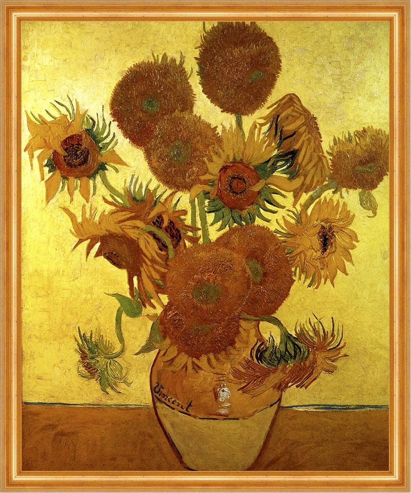 Sonnenblumen Post Impressionismus Vase Blüten LW Vincent van Gogh A2